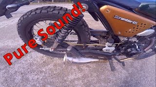 Hanway Scrambler 125  Exhaust sound with DB Killer [upl. by Aronle]