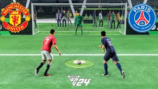 FIFA 24 Volta Football  Ronaldo vs Messi  Manchester United vs PSG  Penalty Shootout  PS5 [upl. by Farnsworth]