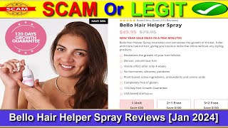 Bello Hair Helper Spray Reviews Jan 2024 100 Proof  Is Bello Hair Helper Spray SCAM or LEGIT⚠️ [upl. by Edie562]