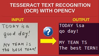 Tesseract  Text Recognition with Opencv [upl. by Euphemie217]