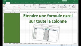 Copier ou étendre une formule excel sur toute la colonne automatiser la recopie [upl. by Lihka352]