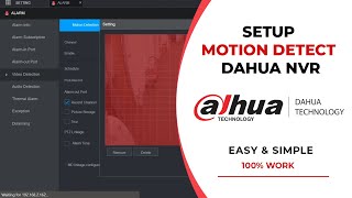 How To Dahua NVR Motion Recording Setup [upl. by Lirbij]