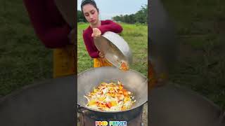 Fish crispy with vegetable cook recipereels food cookrecipe delicious FOODFORVER [upl. by Auqenes570]