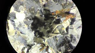 Petrology Thin Section Undulose Quartz in Granite [upl. by Analat]