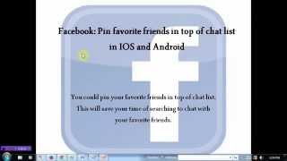 Add favorite friends in top of facebook chat list [upl. by Lauryn]