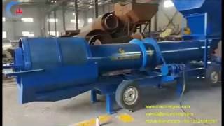 5TPH mobile small trommel scrubber washing machine for alluvial goldtincoltan washing plant [upl. by Ahsinit]