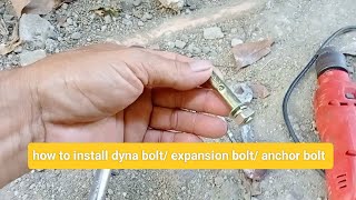 How to install a dyna boltexpansion bolt anchor bolt [upl. by Birgit]