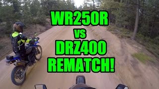 WR250R vs DRZ400 Drag Race Rematch Yamaha Redemption [upl. by Yezdnil116]