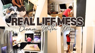 REAL LIFE MESS CLEAN WITH ME 20  BEFORE AND AFTER  CLEANING MOTIVATION [upl. by Ytsihc]