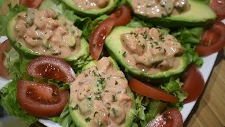 recette davocat et crevettes simple et rapide à faire  avocado shrimp salade [upl. by Adlay]