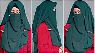 Summer Hijab amp Niqab Stay 2023  Easy And Simple Niqab Style  Fullcoverage  Hm hijab tutorial❤️ [upl. by Airan]