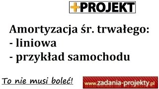 Liniowa amortyzacja środka trwałego na przykładzie samochodu na 5 lat [upl. by Farris]