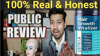 धोखे में ना रहेजानिए सच Ustraa Hair Growth Vitalizer 100 Real Public Review in Hindi By DrRajesh [upl. by Idnas848]