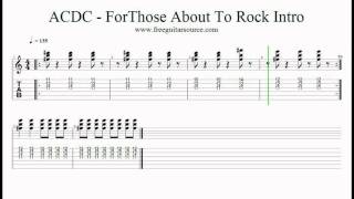 ACDC  For Those About To Rock Intro Guitar Lesson [upl. by Allehs]