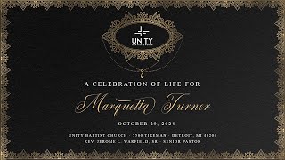 Family Hour amp Homegoing Service  Marquetta Turner  October 29 2024  Unity Baptist Church Detroit [upl. by Spooner]