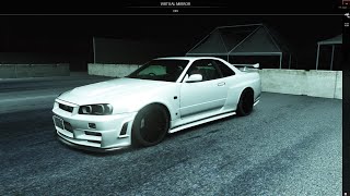 Nissan skyline GTR R34 ZTune 480HP Acceleration in Assetto Corsa [upl. by Standush]