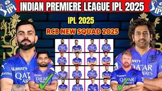 IPL 2025  Royal Challengers Bangaluru Full Squad  RCB New Squad 2025  RCB Team Players List 2025 [upl. by Dru]