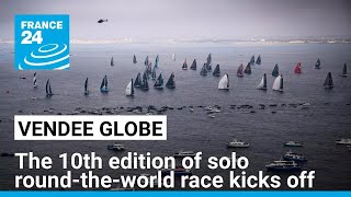 The 10th edition of Vendée Globe solo roundtheworld race kicks off • FRANCE 24 English [upl. by Salas]