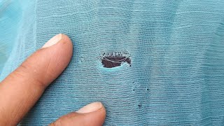 Hand Stitching Magic how to fix a hole in the Routine Wear Sarees [upl. by Alamac405]