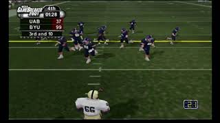 NCAA Gamebreaker 2001 BYU Cougars vs UAB Blazers [upl. by Nnanerak741]