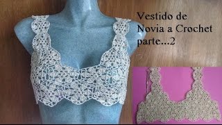 Vestido de Novia a crochet 💕 union de piezas parte 2 [upl. by Saihtam]