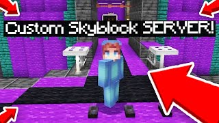 New Custom Minecraft Skyblock Server StarryNightMC 121 [upl. by Heiskell384]