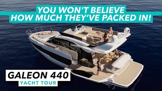 Galeon 440 Fly yacht tour  You wont believe how much theyve packed in  Motor Boat amp Yachting [upl. by Rock247]