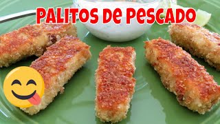 Palitos de Pescado al Horno con Queso Parmesano [upl. by Heddie]