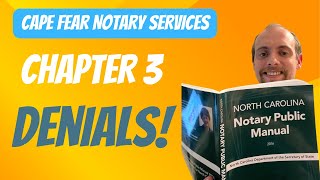 Chapter 3 Why Notary Applications Get Denied  NC Notary Manual [upl. by Pernick892]