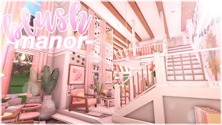 BLOXBURG  Floral Blush Manor  House Build [upl. by Airitac763]