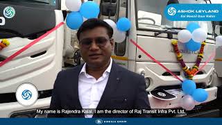 Ashok Leyland  Proprietors of Raj Transit Infra Pvt Ltd share their experience with Ashok Leyland [upl. by Iatnahs]