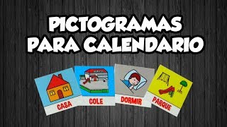 PICTOGRAMAS PARA CALENDARIO  AGENDA PARA NIÑO  Que materiales y recursos utilizo [upl. by Gittle]