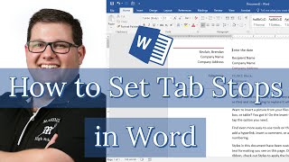 How to Set Tab Stops in Word [upl. by Ave691]