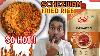 Catch Schezwan Sauce Review  Veg Schezwan Fried Rice Recipe [upl. by Aibara]