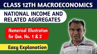 Class 12macroeconomicsLesson 4national income and related aggregatesnumerical question 1 and 2 [upl. by Gnaht]