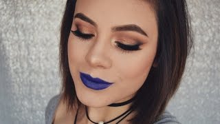 MAQUILLAJE CON LABIOS AZULES [upl. by Toole]