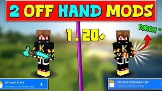 Off Hand Mod for Minecraft 120 amp Off Hand Torch Mod for Minecraft 120 😱  Pocket  Bedrock [upl. by Epotimet]