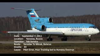 The Deadliest Crashes of The Yakolev Yak42 [upl. by Davie856]