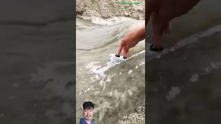 Small trench Connects River to Ocean shorts asmr oddlysatisfying waves weird surfing viral [upl. by Jerman843]