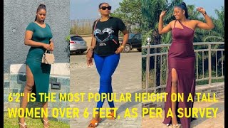 62quot is the Most Popular Height On Tall Women Over 6 feet as per a Survey [upl. by Jelle]