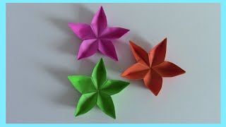 Fiori di carta Origami Tutorial VELOCE  Mami Crea [upl. by Ossy]