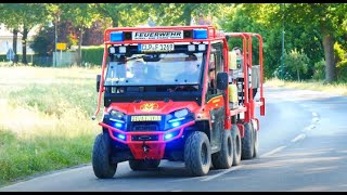 Moorbrand  Einsatzfahrten von Freiwilligen Feuerwehren amp Gemeindebrandmeister [upl. by Marlee]