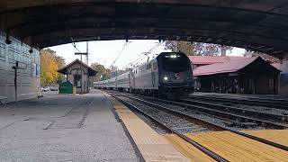 SEPTA ACS64 907 leads PaoliThorndale train 9593 exp to Thorndale while blasting its K5LA horn 🔊 [upl. by Ykcir]