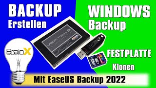 Datensicherung System Backup Systemabbild erstellen mit EaseUS Todo Backup free [upl. by Radman]