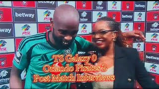 TS Galaxy 0  2 Orlando Pirates Post Match Interviews Reaction Video [upl. by Saxon]