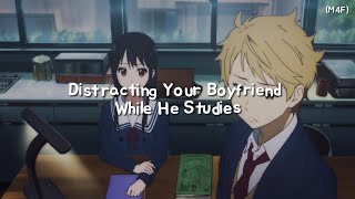 Distracting Your Boyfriend While He Studies M4F slightly tsundere teasing kisses ASMR RP [upl. by Yrbua670]