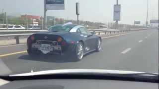 very rare Spyker Laviolette  following on Sheikh Zayed Road [upl. by Newell751]