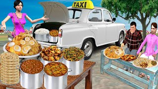 Taxi Driver Ka Street Food Chicken Fry Biryani Rajma Chawal Hindi Kahani Moral Stories Comedy Video [upl. by Harper]