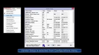 Manager SE  Configurations Vendor Setup basic [upl. by Kciredor]