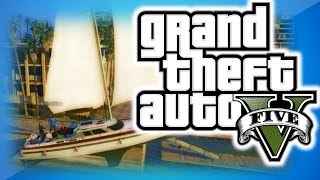 GTA 5 Online Funny Moments 15  Flying Sailboats Submarine Trolling Jet Ski Fun and More [upl. by Hayashi]